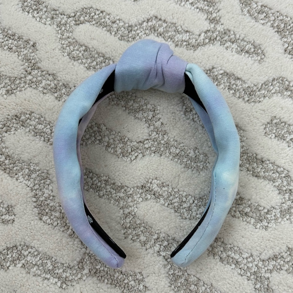 Lele Sadoughi Pastel Blue Lavender Knotted Headband